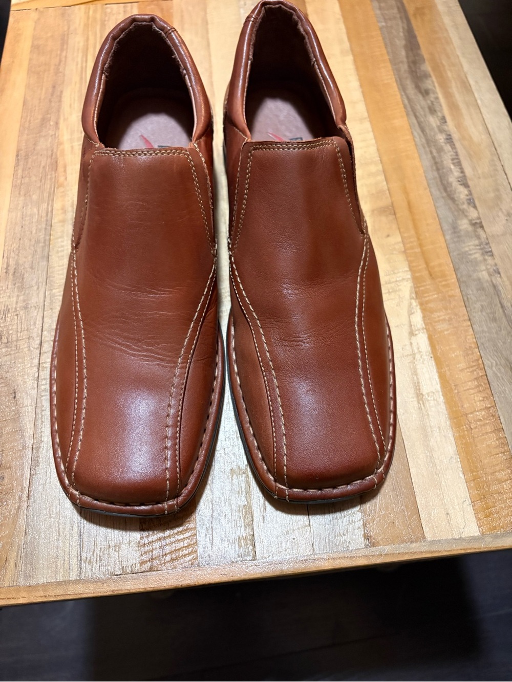 NWOT PIKOLINOS Chestnut Brown Slip-On Leather Loafers